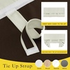 image:imageNICETOWN Lockdown Shade Classroom Curtains Privacy Small Window Curtains 8 x 36 Inch Long French Front Door Shades Tie Up Shades Window Coverings 1 Panel Olive GreenLight Beige