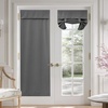 image:imageNICETOWN Lockdown Shade Classroom Curtains Privacy Small Window Curtains 8 x 36 Inch Long French Front Door Shades Tie Up Shades Window Coverings 1 Panel Olive GreenGrey