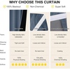 image:imageNICETOWN Lockdown Shade Classroom Curtains Privacy Small Window Curtains 8 x 36 Inch Long French Front Door Shades Tie Up Shades Window Coverings 1 Panel Olive GreenStone Blue