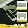 image:imageNICETOWN Lockdown Shade Classroom Curtains Privacy Small Window Curtains 8 x 36 Inch Long French Front Door Shades Tie Up Shades Window Coverings 1 Panel Olive GreenOlive Green