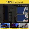 image:imageNICETOWN Lockdown Shade Classroom Curtains Privacy Small Window Curtains 8 x 36 Inch Long French Front Door Shades Tie Up Shades Window Coverings 1 Panel Olive GreenRoyal Blue
