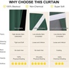 image:imageNICETOWN Lockdown Shade Classroom Curtains Privacy Small Window Curtains 8 x 36 Inch Long French Front Door Shades Tie Up Shades Window Coverings 1 Panel Olive GreenHunter Green