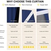image:imageNICETOWN Lockdown Shade Classroom Curtains Privacy Small Window Curtains 8 x 36 Inch Long French Front Door Shades Tie Up Shades Window Coverings 1 Panel Olive GreenRoyal Blue