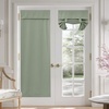 image:imageNICETOWN Lockdown Shade Classroom Curtains Privacy Small Window Curtains 8 x 36 Inch Long French Front Door Shades Tie Up Shades Window Coverings 1 Panel Olive GreenSage Green