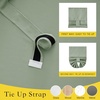 image:imageNICETOWN Lockdown Shade Classroom Curtains Privacy Small Window Curtains 8 x 36 Inch Long French Front Door Shades Tie Up Shades Window Coverings 1 Panel Olive GreenSage Green