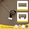 image:imageNICETOWN Lockdown Shade Classroom Curtains Privacy Small Window Curtains 8 x 36 Inch Long French Front Door Shades Tie Up Shades Window Coverings 1 Panel Olive GreenKhaki