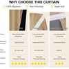 image:imageNICETOWN Lockdown Shade Classroom Curtains Privacy Small Window Curtains 8 x 36 Inch Long French Front Door Shades Tie Up Shades Window Coverings 1 Panel Olive GreenBiscotti Beige