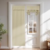image:imageNICETOWN Lockdown Shade Classroom Curtains Privacy Small Window Curtains 8 x 36 Inch Long French Front Door Shades Tie Up Shades Window Coverings 1 Panel Olive GreenCream
