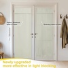 image:imageNICETOWN Lockdown Shade Classroom Curtains Privacy Small Window Curtains 8 x 36 Inch Long French Front Door Shades Tie Up Shades Window Coverings 1 Panel Olive GreenLight Beige