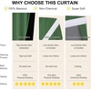 image:imageNICETOWN Lockdown Shade Classroom Curtains Privacy Small Window Curtains 8 x 36 Inch Long French Front Door Shades Tie Up Shades Window Coverings 1 Panel Olive GreenForest Green