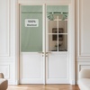 image:imageNICETOWN Lockdown Shade Classroom Curtains Privacy Small Window Curtains 8 x 36 Inch Long French Front Door Shades Tie Up Shades Window Coverings 1 Panel Olive GreenSage Green