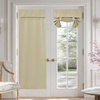 image:imageNICETOWN Lockdown Shade Classroom Curtains Privacy Small Window Curtains 8 x 36 Inch Long French Front Door Shades Tie Up Shades Window Coverings 1 Panel Olive GreenCream