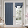 image:imageNICETOWN Lockdown Shade Classroom Curtains Privacy Small Window Curtains 8 x 36 Inch Long French Front Door Shades Tie Up Shades Window Coverings 1 Panel Olive GreenStone Blue
