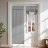 image:imageNICETOWN Lockdown Shade Classroom Curtains Privacy Small Window Curtains 8 x 36 Inch Long French Front Door Shades Tie Up Shades Window Coverings 1 Panel Olive GreenLight Grey