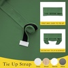 image:imageNICETOWN Lockdown Shade Classroom Curtains Privacy Small Window Curtains 8 x 36 Inch Long French Front Door Shades Tie Up Shades Window Coverings 1 Panel Olive GreenForest Green