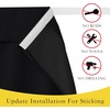 image:imageNICETOWN Lockdown Shade Classroom Curtains Privacy Small Window Curtains 8 x 36 Inch Long French Front Door Shades Tie Up Shades Window Coverings 1 Panel Olive GreenBlack