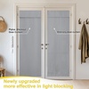 image:imageNICETOWN Lockdown Shade Classroom Curtains Privacy Small Window Curtains 8 x 36 Inch Long French Front Door Shades Tie Up Shades Window Coverings 1 Panel Olive GreenDove Gray