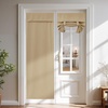 image:imageNICETOWN Lockdown Shade Classroom Curtains Privacy Small Window Curtains 8 x 36 Inch Long French Front Door Shades Tie Up Shades Window Coverings 1 Panel Olive GreenBiscotti Beige