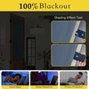 image:imageNICETOWN Lockdown Shade Classroom Curtains Privacy Small Window Curtains 8 x 36 Inch Long French Front Door Shades Tie Up Shades Window Coverings 1 Panel Olive GreenStone Blue