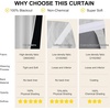 image:imageNICETOWN Lockdown Shade Classroom Curtains Privacy Small Window Curtains 8 x 36 Inch Long French Front Door Shades Tie Up Shades Window Coverings 1 Panel Olive GreenGreyish White