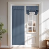 image:imageNICETOWN Lockdown Shade Classroom Curtains Privacy Small Window Curtains 8 x 36 Inch Long French Front Door Shades Tie Up Shades Window Coverings 1 Panel Olive GreenStone Blue