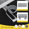 image:imageNICETOWN Lockdown Shade Classroom Curtains Privacy Small Window Curtains 8 x 36 Inch Long French Front Door Shades Tie Up Shades Window Coverings 1 Panel Olive GreenDove Gray
