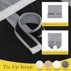 image:imageNICETOWN Lockdown Shade Classroom Curtains Privacy Small Window Curtains 8 x 36 Inch Long French Front Door Shades Tie Up Shades Window Coverings 1 Panel Olive GreenDove Gray