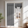 image:imageNICETOWN Lockdown Shade Classroom Curtains Privacy Small Window Curtains 8 x 36 Inch Long French Front Door Shades Tie Up Shades Window Coverings 1 Panel Olive GreenGrey