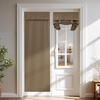 image:imageNICETOWN Lockdown Shade Classroom Curtains Privacy Small Window Curtains 8 x 36 Inch Long French Front Door Shades Tie Up Shades Window Coverings 1 Panel Olive GreenKhaki