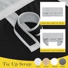 image:imageNICETOWN Lockdown Shade Classroom Curtains Privacy Small Window Curtains 8 x 36 Inch Long French Front Door Shades Tie Up Shades Window Coverings 1 Panel Olive GreenSliver Grey