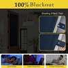 image:imageNICETOWN Lockdown Shade Classroom Curtains Privacy Small Window Curtains 8 x 36 Inch Long French Front Door Shades Tie Up Shades Window Coverings 1 Panel Olive GreenNavy