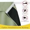 image:imageNICETOWN Lockdown Shade Classroom Curtains Privacy Small Window Curtains 8 x 36 Inch Long French Front Door Shades Tie Up Shades Window Coverings 1 Panel Olive GreenOlive Green