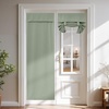 image:imageNICETOWN Lockdown Shade Classroom Curtains Privacy Small Window Curtains 8 x 36 Inch Long French Front Door Shades Tie Up Shades Window Coverings 1 Panel Olive GreenSage Green