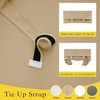 image:imageNICETOWN Lockdown Shade Classroom Curtains Privacy Small Window Curtains 8 x 36 Inch Long French Front Door Shades Tie Up Shades Window Coverings 1 Panel Olive GreenBiscotti Beige