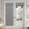 image:imageNICETOWN Lockdown Shade Classroom Curtains Privacy Small Window Curtains 8 x 36 Inch Long French Front Door Shades Tie Up Shades Window Coverings 1 Panel Olive GreenLight Grey