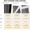 image:imageNICETOWN Lockdown Shade Classroom Curtains Privacy Small Window Curtains 8 x 36 Inch Long French Front Door Shades Tie Up Shades Window Coverings 1 Panel Olive GreenGrey
