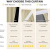 image:imageNICETOWN Lockdown Shade Classroom Curtains Privacy Small Window Curtains 8 x 36 Inch Long French Front Door Shades Tie Up Shades Window Coverings 1 Panel Olive GreenCream