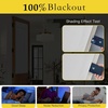 image:imageNICETOWN Lockdown Shade Classroom Curtains Privacy Small Window Curtains 8 x 36 Inch Long French Front Door Shades Tie Up Shades Window Coverings 1 Panel Olive GreenGreyish White