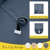 image:imageNICETOWN Lockdown Shade Classroom Curtains Privacy Small Window Curtains 8 x 36 Inch Long French Front Door Shades Tie Up Shades Window Coverings 1 Panel Olive GreenStone Blue