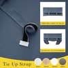 image:imageNICETOWN Lockdown Shade Classroom Curtains Privacy Small Window Curtains 8 x 36 Inch Long French Front Door Shades Tie Up Shades Window Coverings 1 Panel Olive GreenStone Blue