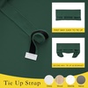 image:imageNICETOWN Lockdown Shade Classroom Curtains Privacy Small Window Curtains 8 x 36 Inch Long French Front Door Shades Tie Up Shades Window Coverings 1 Panel Olive GreenHunter Green