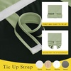 image:imageNICETOWN Lockdown Shade Classroom Curtains Privacy Small Window Curtains 8 x 36 Inch Long French Front Door Shades Tie Up Shades Window Coverings 1 Panel Olive GreenOlive Green