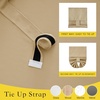image:imageNICETOWN Lockdown Shade Classroom Curtains Privacy Small Window Curtains 8 x 36 Inch Long French Front Door Shades Tie Up Shades Window Coverings 1 Panel Olive GreenBiscotti Beige