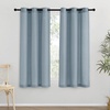 image:imageNICETOWN Semi Sheer Linen Burlap Curtains for Windows 96 inch Length 2 Panels Grommet Semi Sheer Balance Privacy Added with Light Filtering Vertical Drapes for BedroomLiving Room W55 x L96Stone Blue