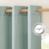 image:imageNICETOWN Semi Sheer Linen Burlap Curtains for Windows 96 inch Length 2 Panels Grommet Semi Sheer Balance Privacy Added with Light Filtering Vertical Drapes for BedroomLiving Room W55 x L96Sage Green