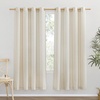 image:imageNICETOWN Semi Sheer Linen Burlap Curtains for Windows 96 inch Length 2 Panels Grommet Semi Sheer Balance Privacy Added with Light Filtering Vertical Drapes for BedroomLiving Room W55 x L96Natural