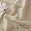 image:imageNICETOWN Semi Sheer Linen Burlap Curtains for Windows 96 inch Length 2 Panels Grommet Semi Sheer Balance Privacy Added with Light Filtering Vertical Drapes for BedroomLiving Room W55 x L96Angora