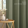 image:imageNICETOWN Semi Sheer Linen Burlap Curtains for Windows 96 inch Length 2 Panels Grommet Semi Sheer Balance Privacy Added with Light Filtering Vertical Drapes for BedroomLiving Room W55 x L96Lichen