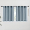 image:imageNICETOWN Semi Sheer Linen Burlap Curtains for Windows 96 inch Length 2 Panels Grommet Semi Sheer Balance Privacy Added with Light Filtering Vertical Drapes for BedroomLiving Room W55 x L96Stone Blue