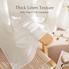 image:imageNICETOWN Semi Sheer Linen Burlap Curtains for Windows 96 inch Length 2 Panels Grommet Semi Sheer Balance Privacy Added with Light Filtering Vertical Drapes for BedroomLiving Room W55 x L96Vanilla